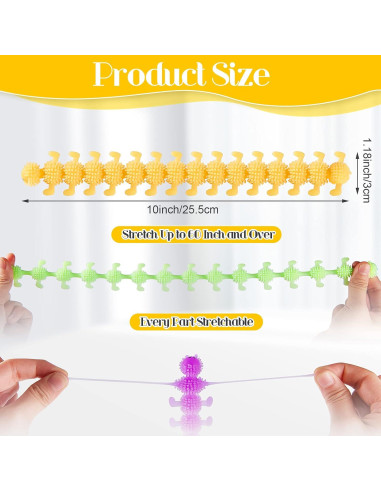 Juguetes Antiestrés Luminosos Sumind - 6 Piezas Estirables