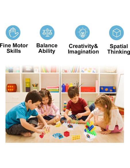 Juego de Bloques de Apilamiento Koyzsen 48 Piezas para Niños y Adultos