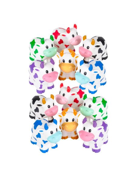 Juguetes de Baño de Goma RI Novelty - 12 Vacas 6.99 cm