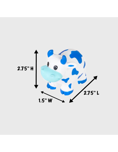 Juguetes de Baño de Goma RI Novelty - 12 Vacas 6.99 cm