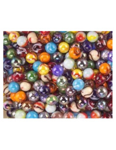 Set de 24 Canicas Peewee Mega Diversión 1.27 cm Vidrio