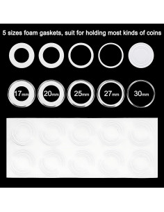 Cápsulas para Monedas FRIMOONY 30mm - 2 Paquetes con Juntas 2