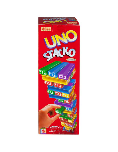 Juego de Apilamiento UNO Stacko Mattel con 45 Bloques de Colores