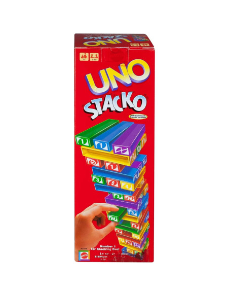 Juego de Apilamiento UNO Stacko Mattel con 45 Bloques de Colores