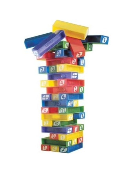 Juego de Apilamiento UNO Stacko Mattel con 45 Bloques de Colores
