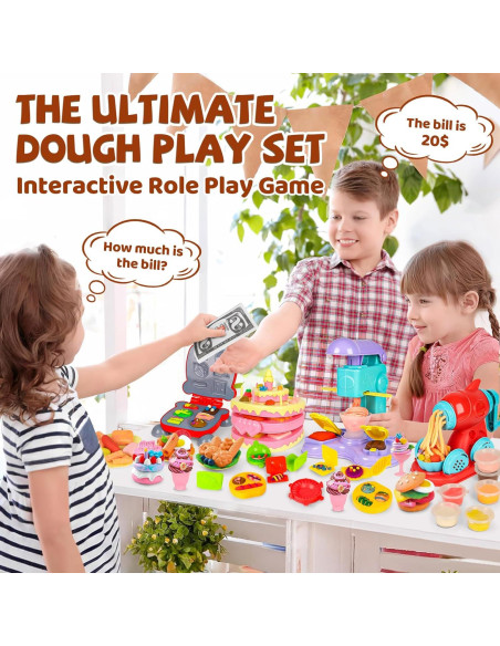 Conjunto de Plastilina 4-en-1 Pickuparts 87 Piezas para Niños