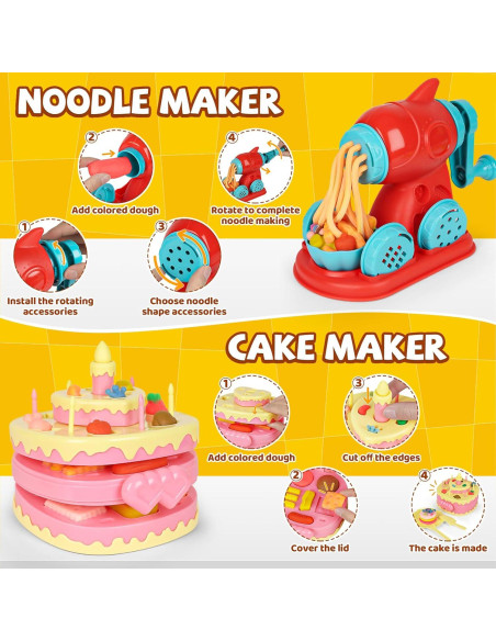 Conjunto de Plastilina 4-en-1 Pickuparts 87 Piezas para Niños