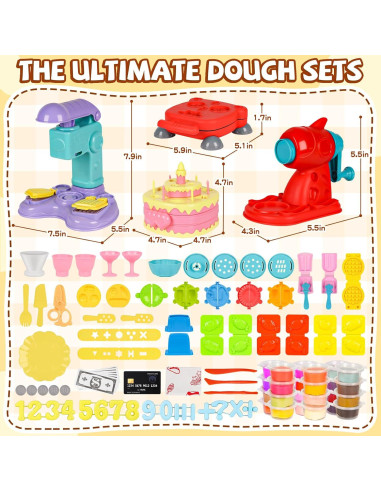 Conjunto de Plastilina 4-en-1 Pickuparts 87 Piezas para Niños