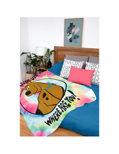 Manta Scooby-Doo Intimo 127x152 cm Toque de Seda Tie-Dye