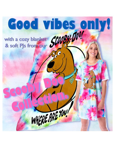 Manta Scooby-Doo Intimo 127x152 cm Toque de Seda Tie-Dye