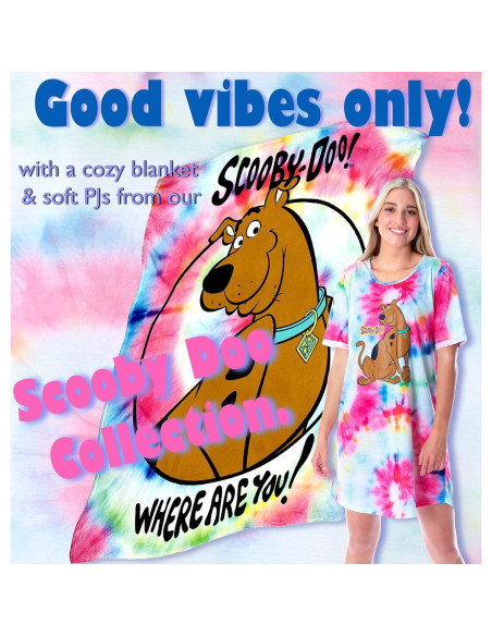 Manta Scooby-Doo Intimo 127x152 cm Toque de Seda Tie-Dye