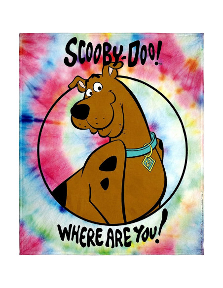 Manta Scooby-Doo Intimo 127x152 cm Toque de Seda Tie-Dye