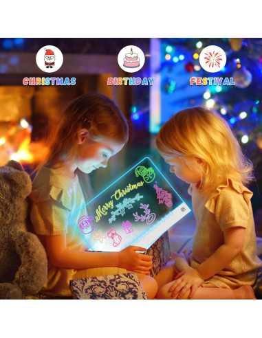 Tabla de Dibujo LED YONHAN 27.9x35.6cm Recargable Multicolor