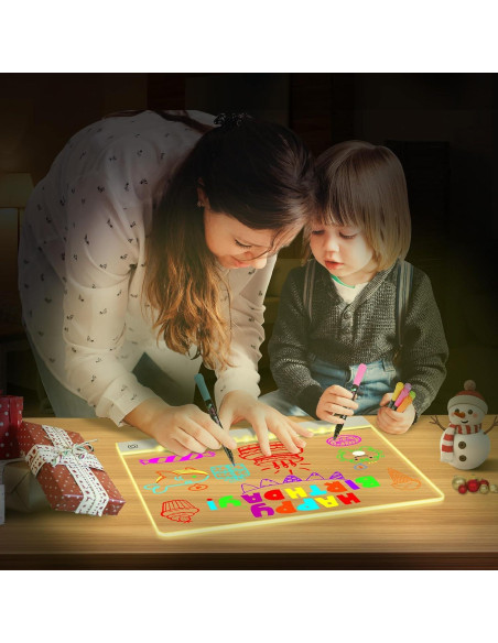 Tabla de Dibujo LED YONHAN 27.9x35.6cm Recargable Multicolor