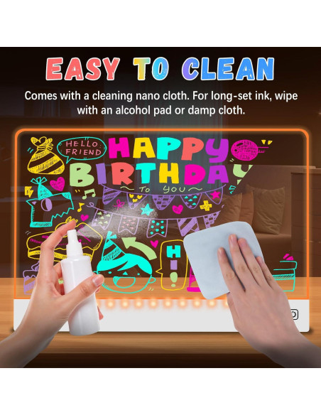 Tabla de Dibujo LED YONHAN 27.9x35.6cm Recargable Multicolor