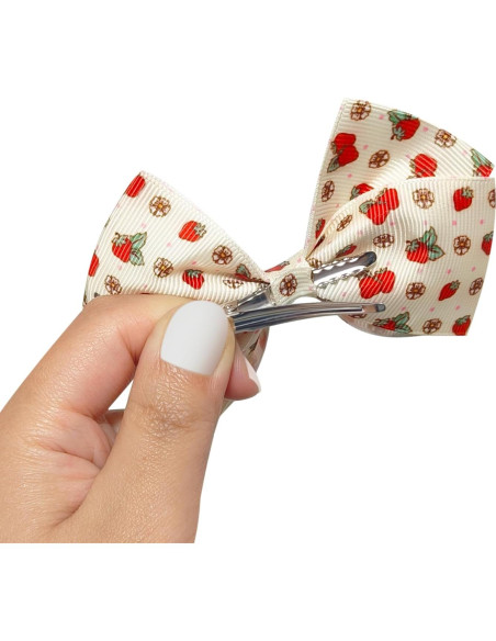 Clips de Pelo de Cocodrilo LUV HER - Pastel de Fresa - 7 Piezas - 10.16 cm - Antideslizantes