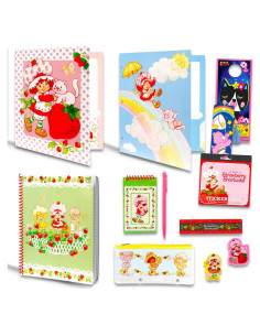 Conjunto Escolar Strawberry Shortcake - 14 Piezas para Niños