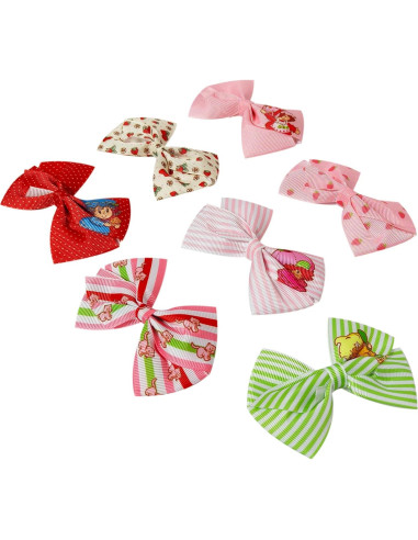 Clips de Pelo de Cocodrilo LUV HER - Pastel de Fresa - 7 Piezas - 10.16 cm - Antideslizantes