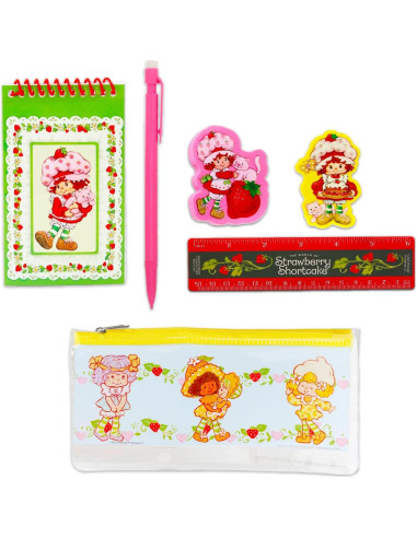 Conjunto Escolar Strawberry Shortcake - 14 Piezas para Niños