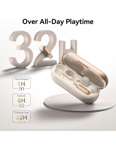 Auriculares Inalámbricos Oraolo OE02 Bluetooth 6.0 IPX5 32H Blanco