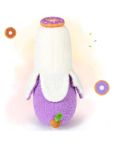 Almohada de Pluche Pato Plátano Donut PEACH CAT 50 cm Púrpura
