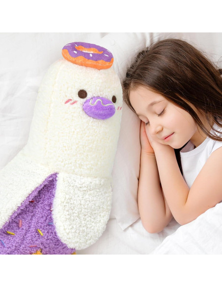 Almohada de Pluche Pato Plátano Donut PEACH CAT 50 cm Púrpura