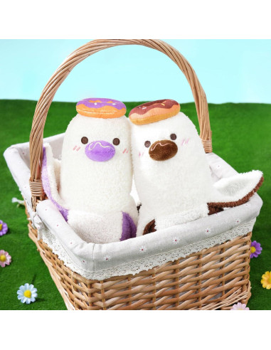 Almohada de Pluche Pato Plátano Donut PEACH CAT 50 cm Púrpura