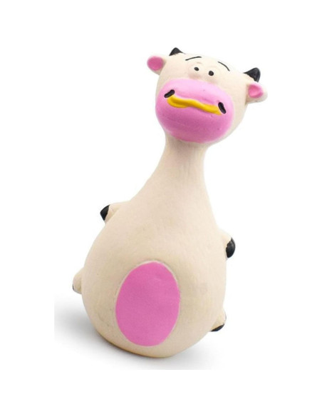 Juguete Interactivo para Perros TEUOPIOE Vaca Blanca Squeaky