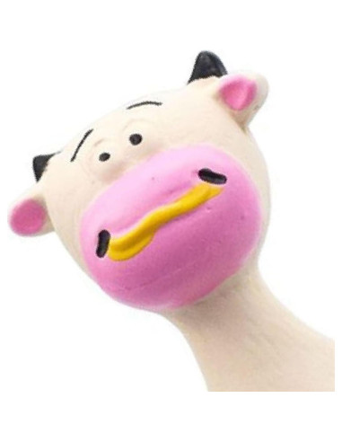 Juguete Interactivo para Perros TEUOPIOE Vaca Blanca Squeaky