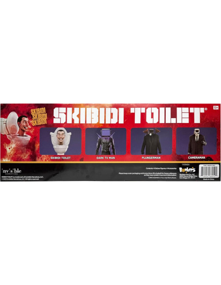 Figuras coleccionables Skibidi Toilet Deluxe 15.24 cm - 4 personajes
