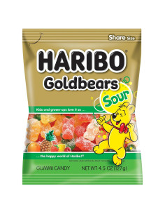 Gominolas HARIBO Oso de Oro Ácido 127.6g Paquete de 12