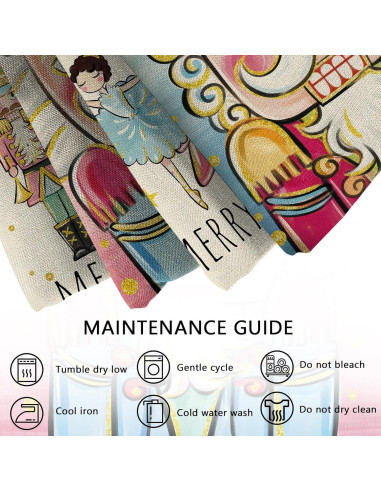 Funda de Cojín Decorativa Ussap Cascanueces 18x18 cm Pack de 4