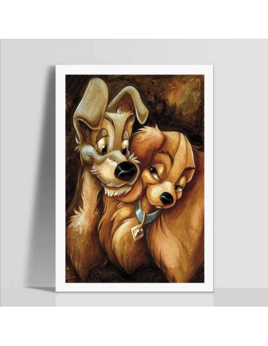 Kit de Arte de Diamante 5D Mejor Selección 30x40 cm Dama y Vagabundo