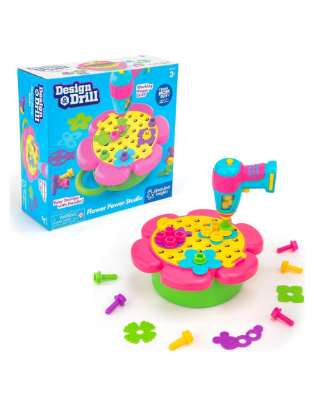 Juguete de Taladro Design & Drill Flower Power Educational Insights - 50 Piezas