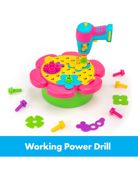 Juguete de Taladro Design & Drill Flower Power Educational Insights - 50 Piezas