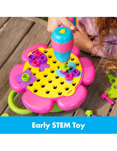 Juguete de Taladro Design & Drill Flower Power Educational Insights - 50 Piezas