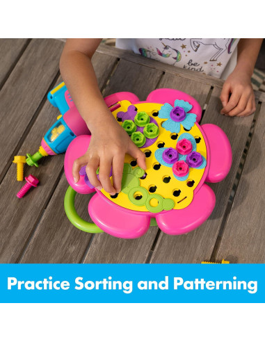 Juguete de Taladro Design & Drill Flower Power Educational Insights - 50 Piezas