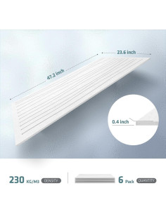 Paneles Acústicos UMIACOUSTICS 6 PCS 120x60 cm Blanco Ignífugos 2