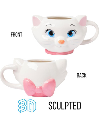 Taza Cerámica 3D Silver Buffalo Disney Aristocats Marie 590ml