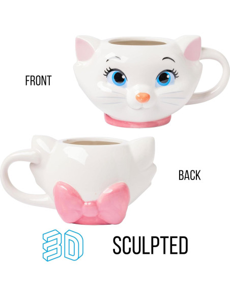 Taza Cerámica 3D Silver Buffalo Disney Aristocats Marie 590ml