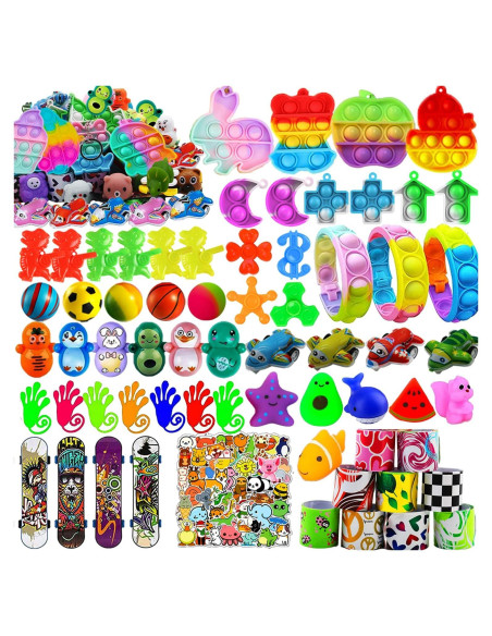 Set de 128 Juguetes Antiestrés para Fiesta y Aula - Rellenos de Piñata