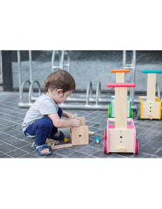 Caja de herramientas de madera PlanToys 18 piezas para niños 2