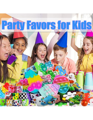 Set de 128 Juguetes Antiestrés para Fiesta y Aula - Rellenos de Piñata