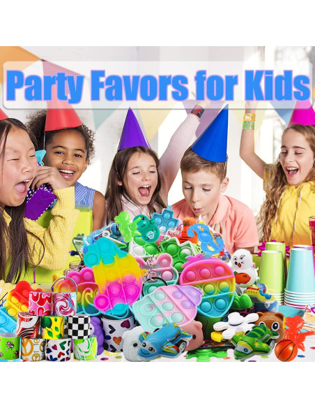 Set de 128 Juguetes Antiestrés para Fiesta y Aula - Rellenos de Piñata