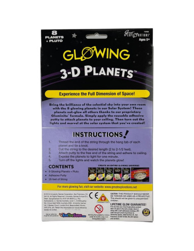 Grandes Exploraciones Planetas 3D Darice - Brillan en la Oscuridad