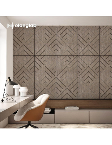 Paneles Acústicos Olanglab 6 Piezas 61x122cm Triángulo