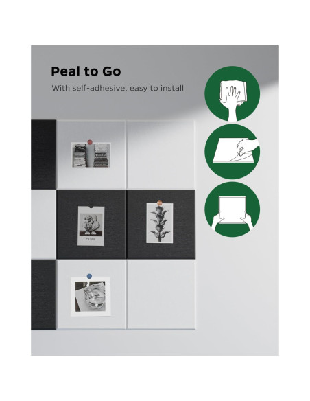 Paneles Acústicos Autoadhesivos 12 Unidades 30.48x30.48cm Blanco