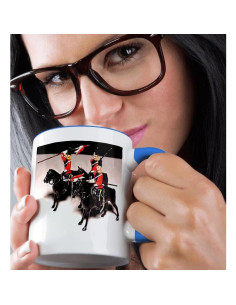 Taza de Cerámica 3dRose Soldados de Juguete Britlance 11oz Azul 2