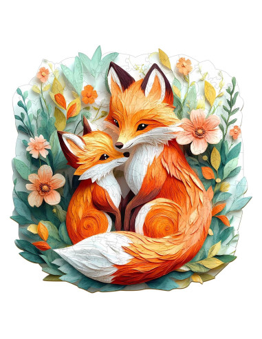 Rompecabezas de Madera DOCRAGI Zorro 100 Piezas 21.6x21.1 cm