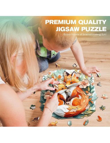 Rompecabezas de Madera DOCRAGI Zorro 100 Piezas 21.6x21.1 cm